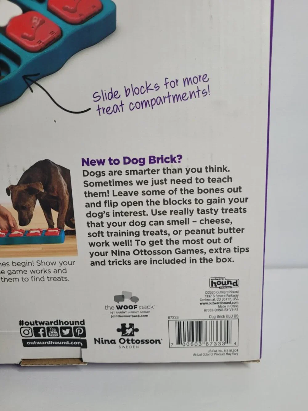 Outward Hound by Nina Ottosson Dog Brick Treat Puzzle Enrichment Toy Level 2 Int